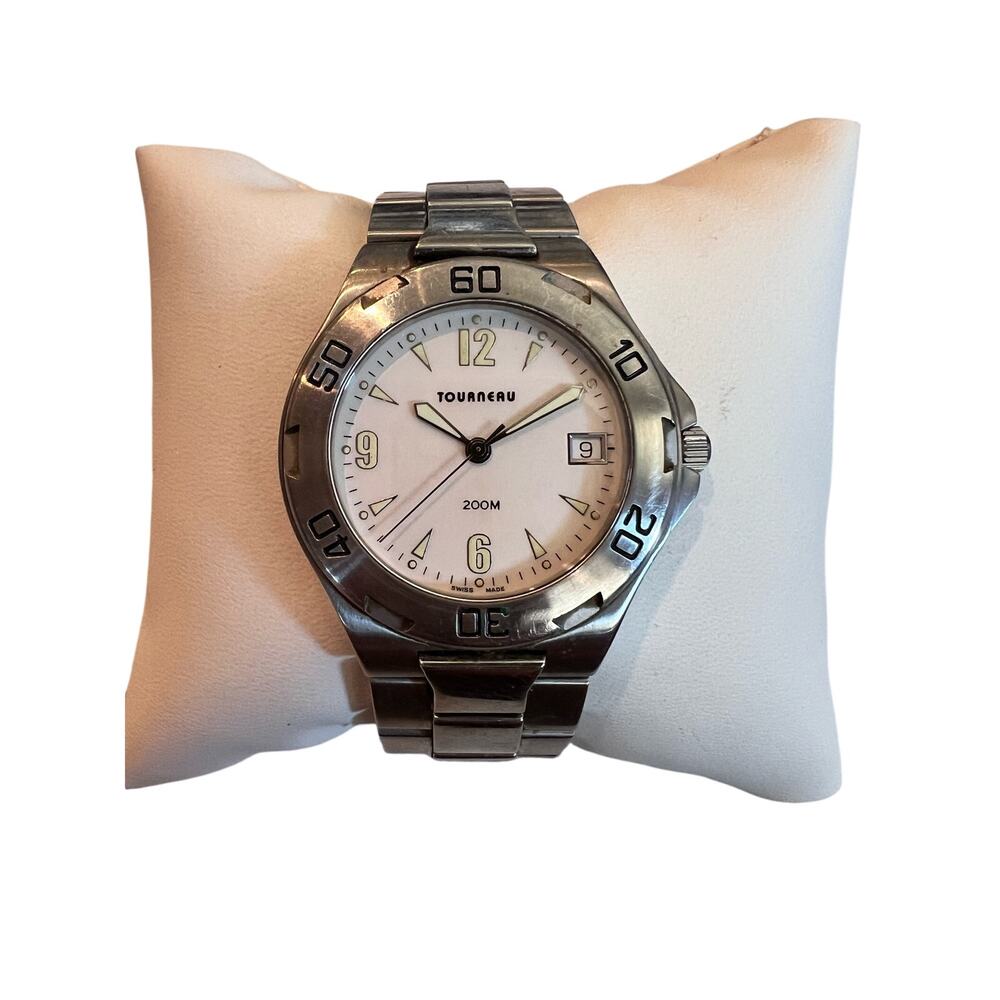 Tourneau Men’s Stainless Steel Dive Watch – 200M Water Resistance – Swiss Made
